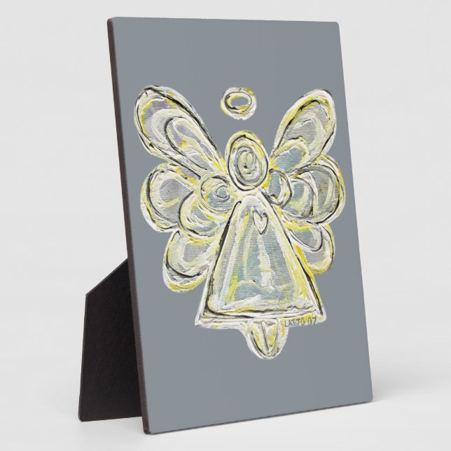 Guardian White Light Angel Painting Art Plaque (Side)