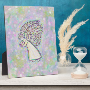 Guardian White Light Angel Painting Art Plaque