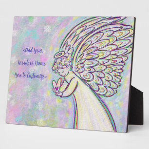 Guardian White Light Angel Painting Art Plaque
