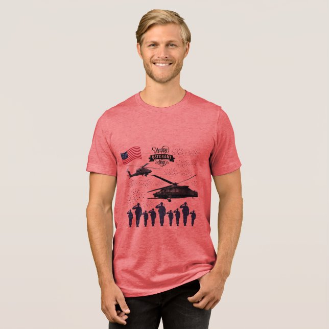 Guardians of Freedom red Tri-Blend Shirt (Front Full)