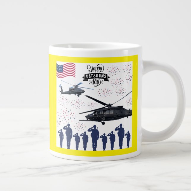 Guardians of Freedom yellow Large Coffee Mug (Right)