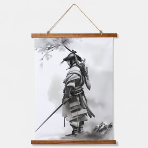 Guardians of Honour: The Stoic Samurai Hanging Tapestry