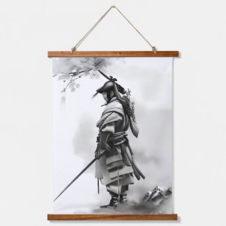 Guardians of Honour: The Stoic Samurai Hanging Tapestry