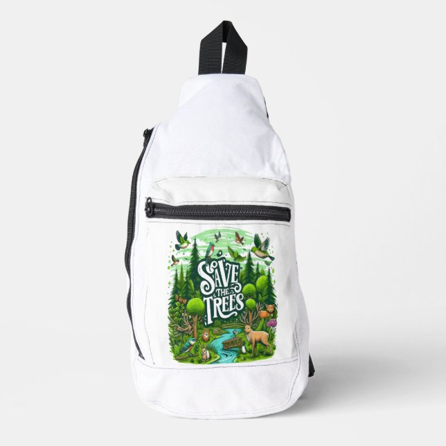Guardians of the Forest: Save Our Trees Sling Bag (Front)