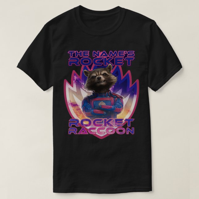Guardians of the Galaxy 3 The Names Rocket Racoon T-Shirt (Design Front)