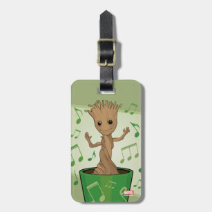 Guardians of the Galaxy   Dancing Baby Groot Luggage Tag