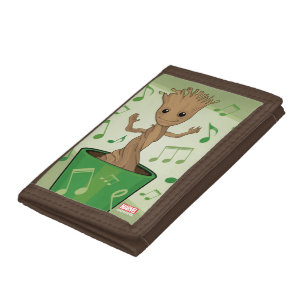Guardians of the Galaxy   Dancing Baby Groot Tri-fold Wallet