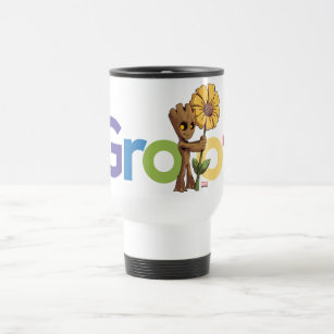 Guardians of the Galaxy   Groot Name Flower Travel Mug
