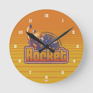 Guardians of the Galaxy   Rocket Character Badge Round Clock