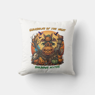 Guardians Of The Night Halloween Spooky Cushion
