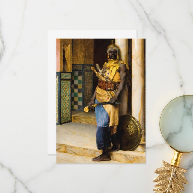 Guarding the Palace by Ludwig Deutsch Thank You Card (Front/Back In Situ)