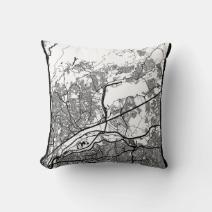 Guarulhos Brazil Map Cushion