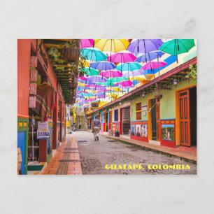 Guatapé, Colombia Umbrella Street Postcard