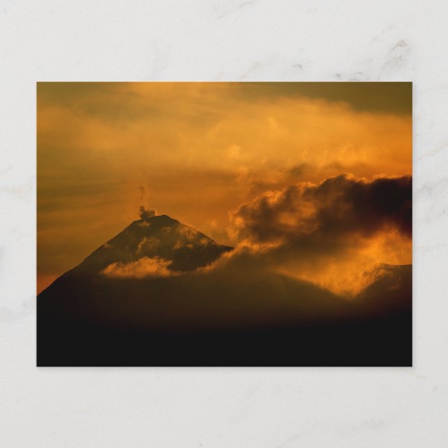 Guatemala - Antigua sunset Postcard (Front)