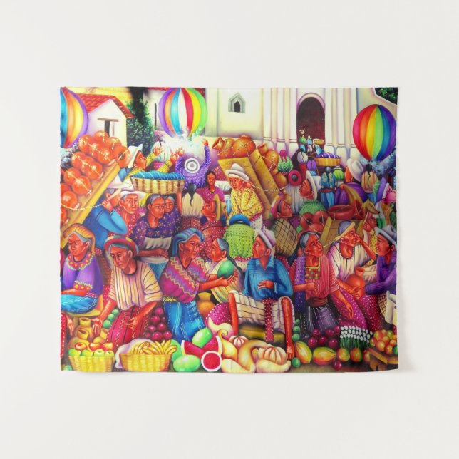 Guatemala Art Tapestry (Front (Horizontal))