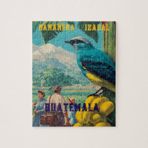 GUATEMALA, BANANERA IZABAL Retro poster Jigsaw Puzzle