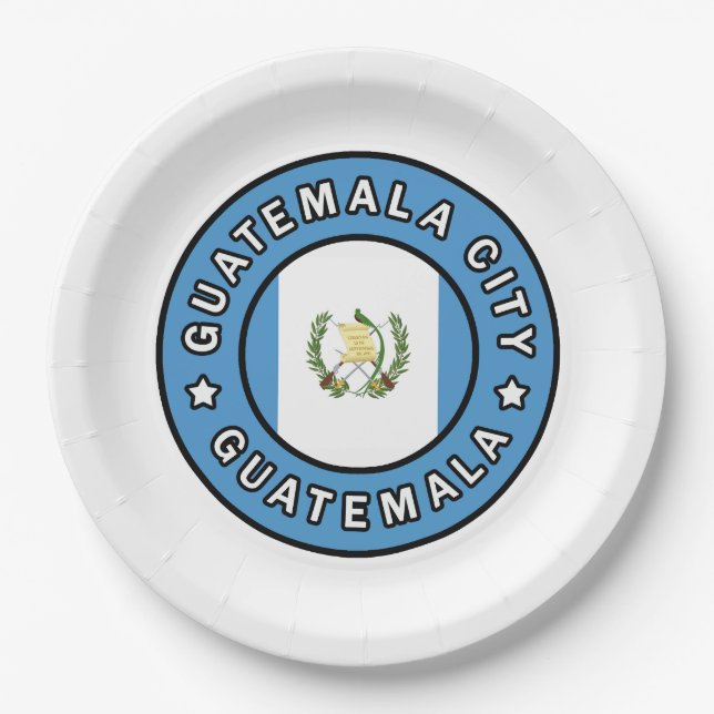 Guatemala City Guatemala Paper Plate (Front)