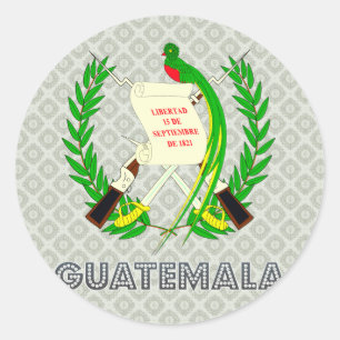 Guatemala Coat of Arms Classic Round Sticker