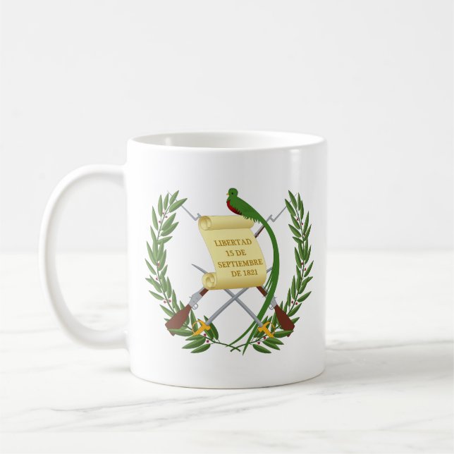 Guatemala Coat of Arms Coffee Mug (Left)