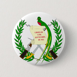 Guatemala  Coat of arms GT 6 Cm Round Badge