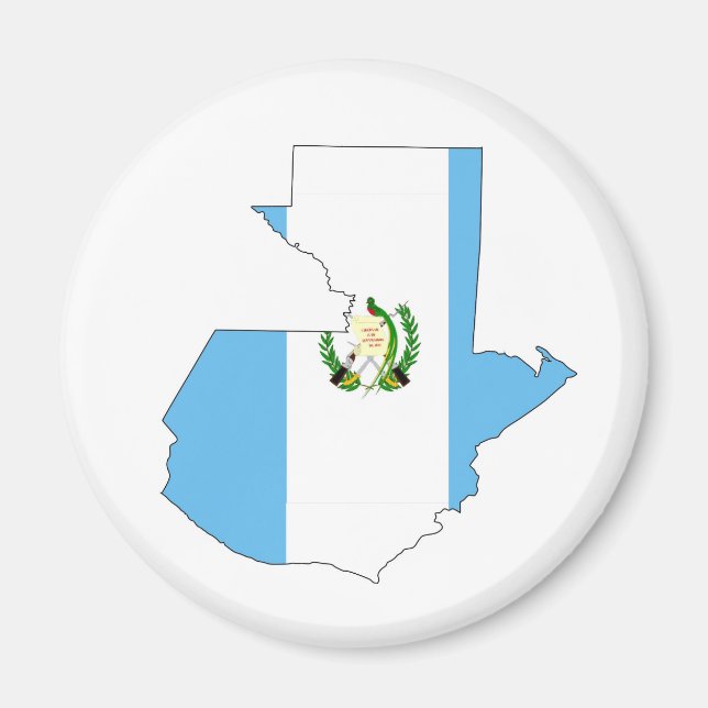 guatemala country flag map shape silhouette symbol magnet (Front)