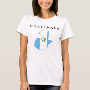 guatemala country flag map shape silhouette symbol T-Shirt