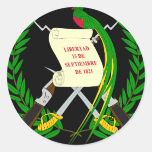 guatemala emblem classic round sticker