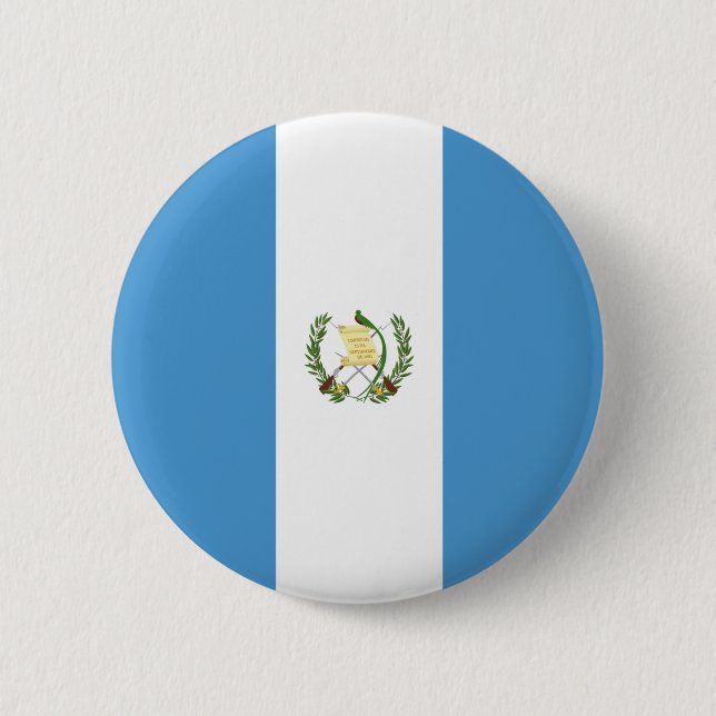 Guatemala flag  6 cm round badge (Front)