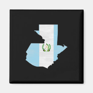 Guatemala flag and map magnet