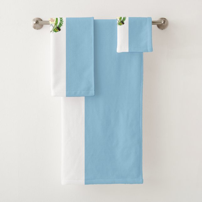 Guatemala flag bath towel set (Insitu)