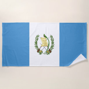 Guatemala flag beach towel