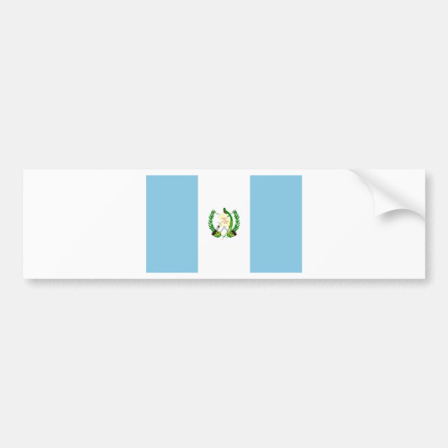 Guatemala Flag Bumper Sticker (Front)