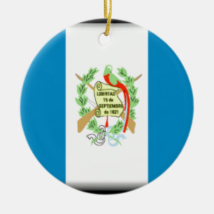 Guatemala Flag Ceramic Ornament