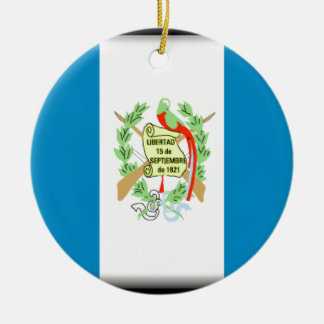 Guatemala Flag Ceramic Ornament