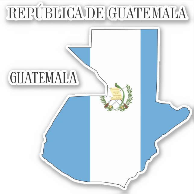 Guatemala Flag Charming Patriotic Map (Front)