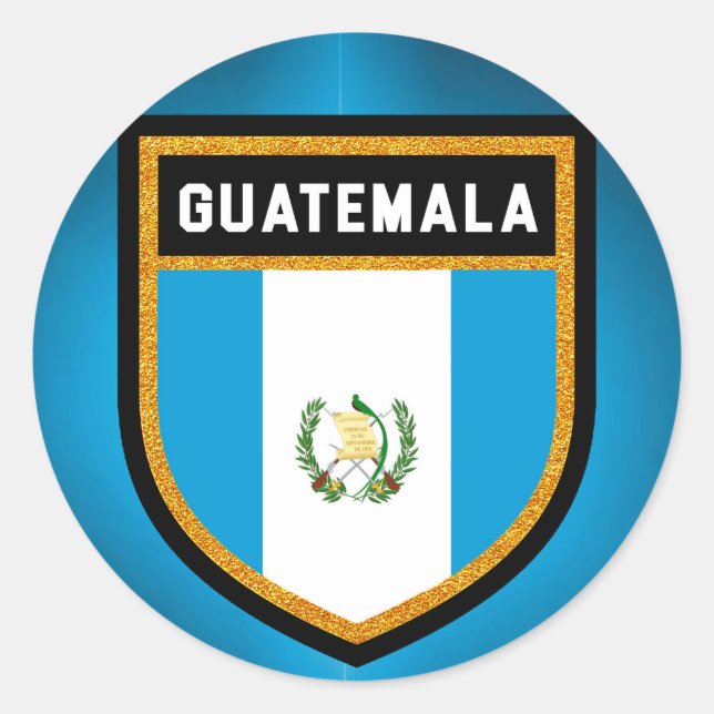 Guatemala Flag Classic Round Sticker (Front)
