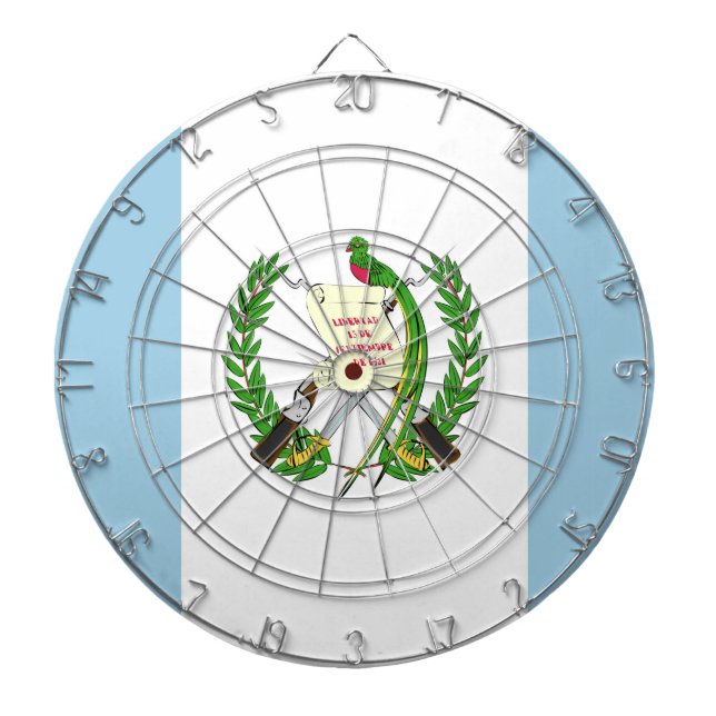 Guatemala Flag Emblem Dartboard (Front)