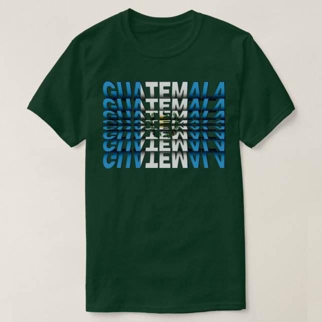 Guatemala Flag Flip Text effect T-Shirt (Design Front)