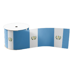 Guatemala Flag & Guatemala travel, holiday/sports Grosgrain Ribbon