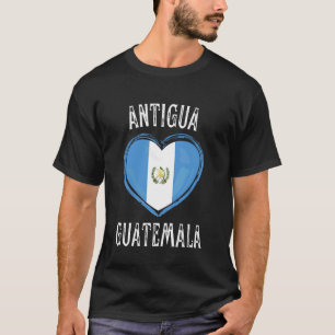 Guatemala Flag Heart Antigua City T-Shirt