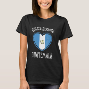 Guatemala Flag Heart Quetzaltenango City T-Shirt