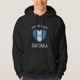 Guatemala Flag Heart Santa Cruz Verapaz City Hoodie