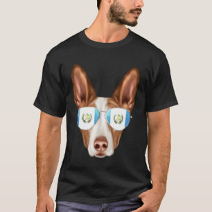 Guatemala Flag Ibizan Hound Dog Guatemala Pocket T-Shirt