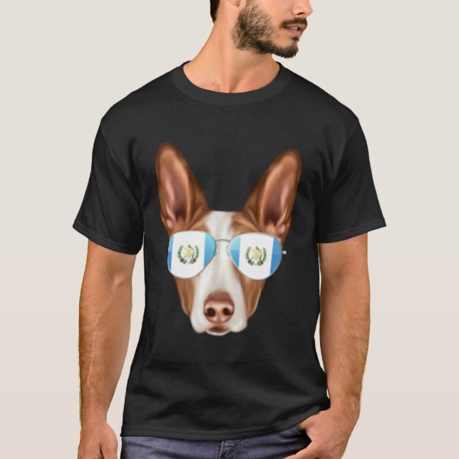 Guatemala Flag Ibizan Hound Dog Guatemala Pocket T-Shirt (Front)