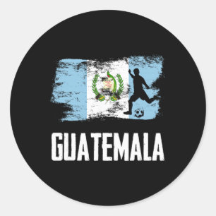 Guatemala Flag Jersey Guatemalan Soccer Team Guate Classic Round Sticker