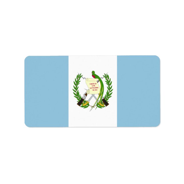 Guatemala flag label (Front)