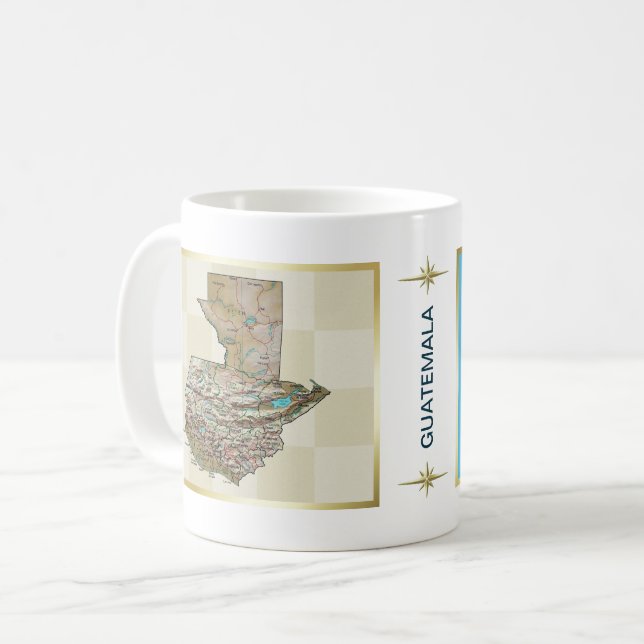 Guatemala Flag + Map Mug (Front Left)