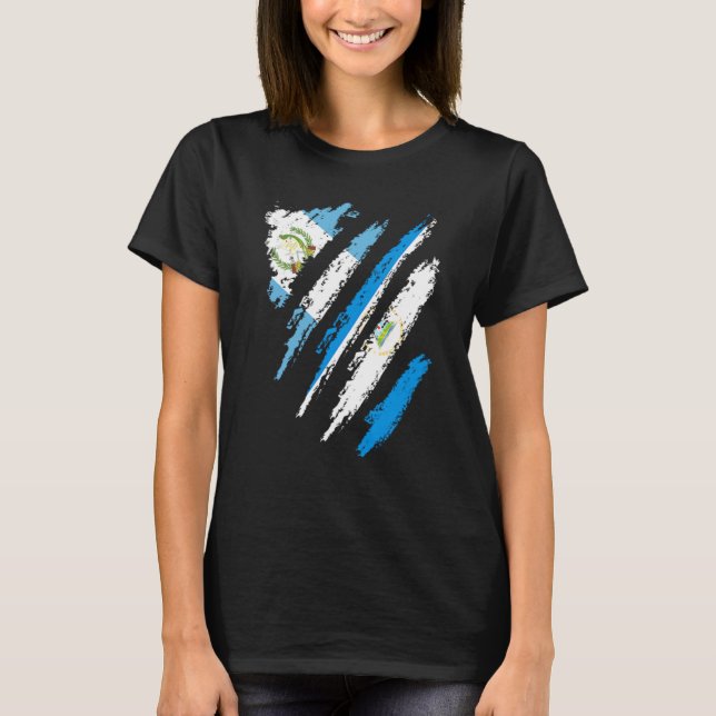 Guatemala Flag Nicaragua Grown Patriot Country Str T-Shirt (Front)
