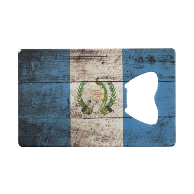 Guatemala Flag on Old Wood Grain (Front (Horizontal))