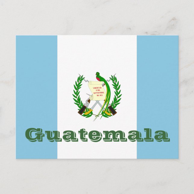 Guatemala flag postcard (Front)